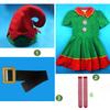 Christmas Costumes Girl's Christmas Elf Costumes Cosplay Parent-child Costumes Adult Women Green Christmas Costumes
