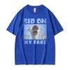 Rolig Sid På Mitt Ansikte Meme Förbannad Slatthjort Grafisk T-shirt Unisex Unisex Hög Kvalitet Sommar Vintage T-shirt Överdimensionerad Bomulls T-shirt