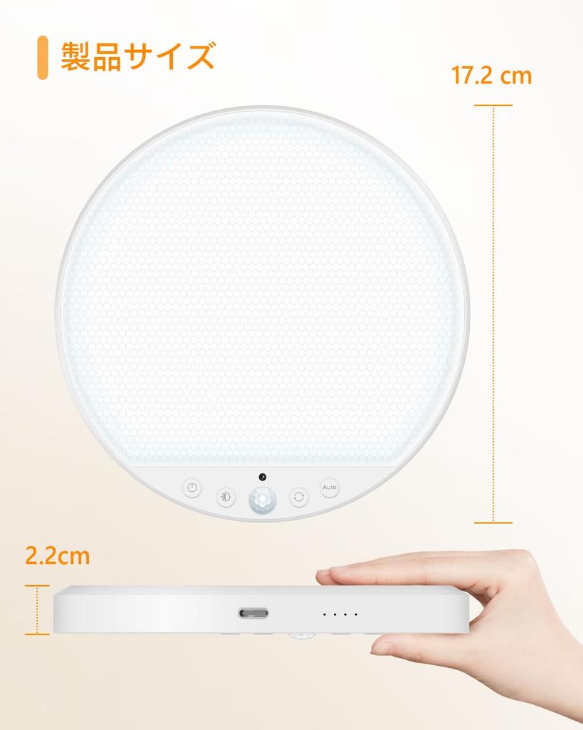 Rechargeable 6W Indoor Motion Sensor Light, No Installation Required, Magnetic Mount, Remote Control Included, 3 Warm Colors, 5 Brightness Levels,