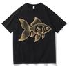 Funny Fish Shirt AU Chemistry Science Meme Unisexs TShirt Print Fashion Oversized Crewneck Cozy Short Sleeve T Shirts Teenagers