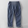 Men's Loose Cotton & Linen Casual Summer Straight Pants, Nine-Point Thin Style