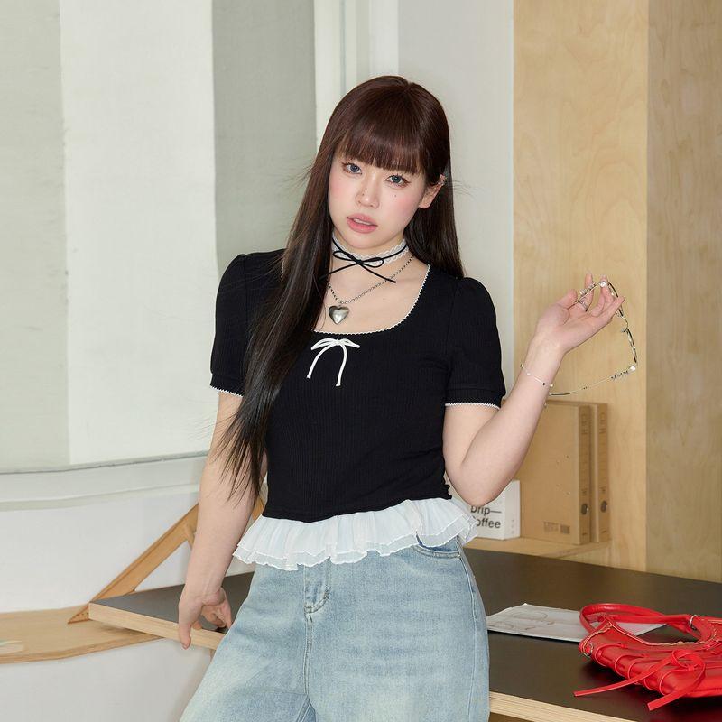 Large Summer OOTD Wear Plus Size Women s Clothing Plus Size Ladies Slimming Suit Korean Short Sleeve T-shirt High Waist Denim