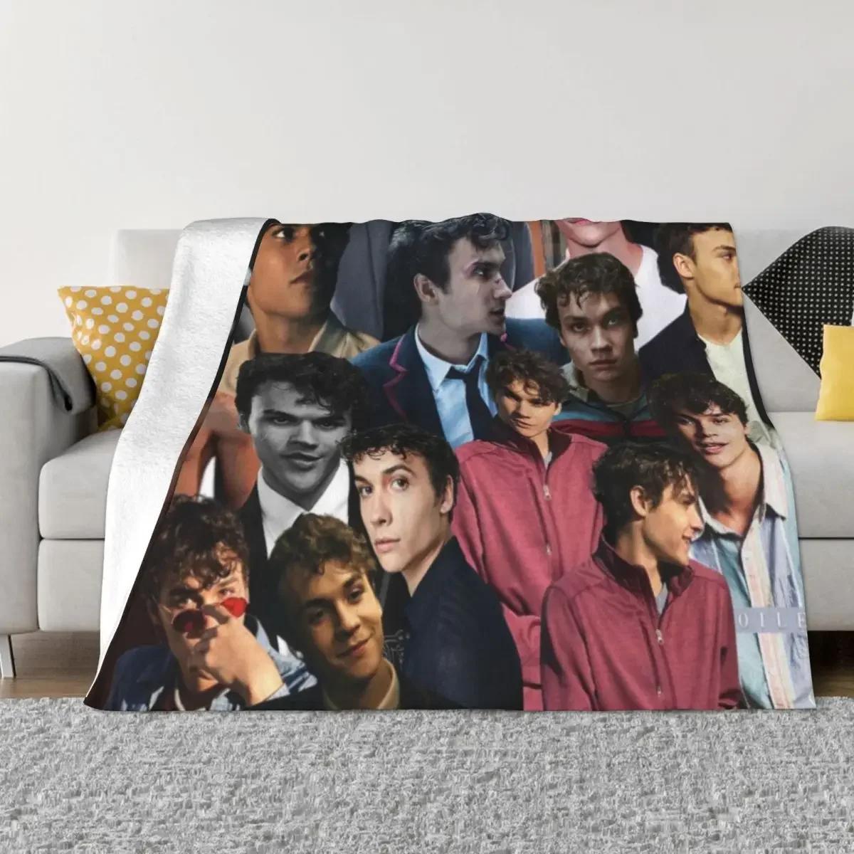 

benjamin wadsworth photo collage Throw Blanket Vintage Blanket Sofas Travel Blanket Fluffy Shaggy Blanket# 75X95CM серый
