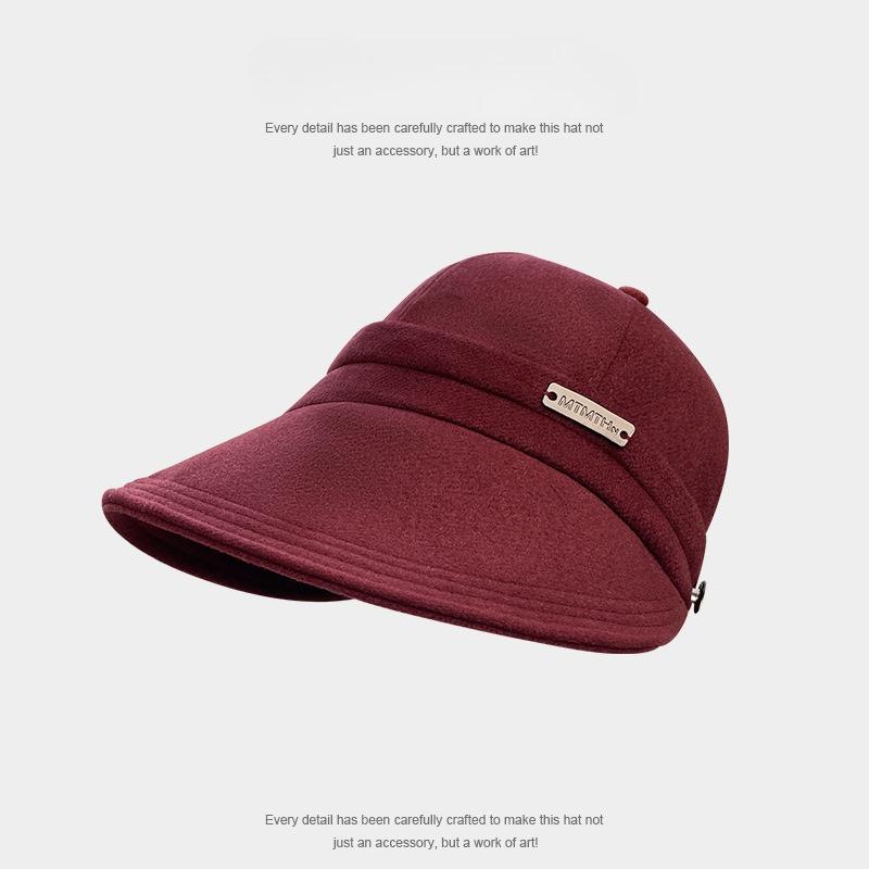 Spring and autumn sunshade sunscreen versatile big head circumference bucket hat women
