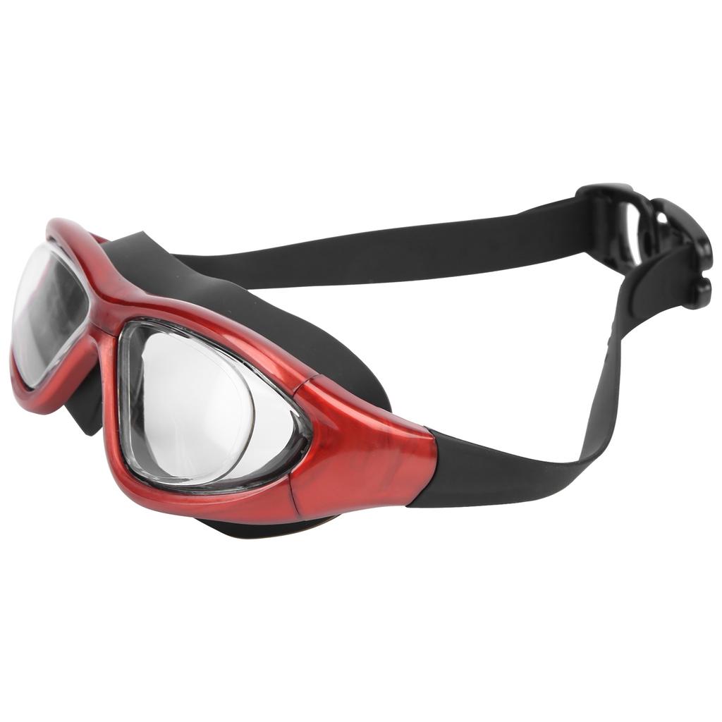 Adult Swimming Goggles AntiFog Lens UV Protection No Leaking Electroplating Swim Glasses(Red )
