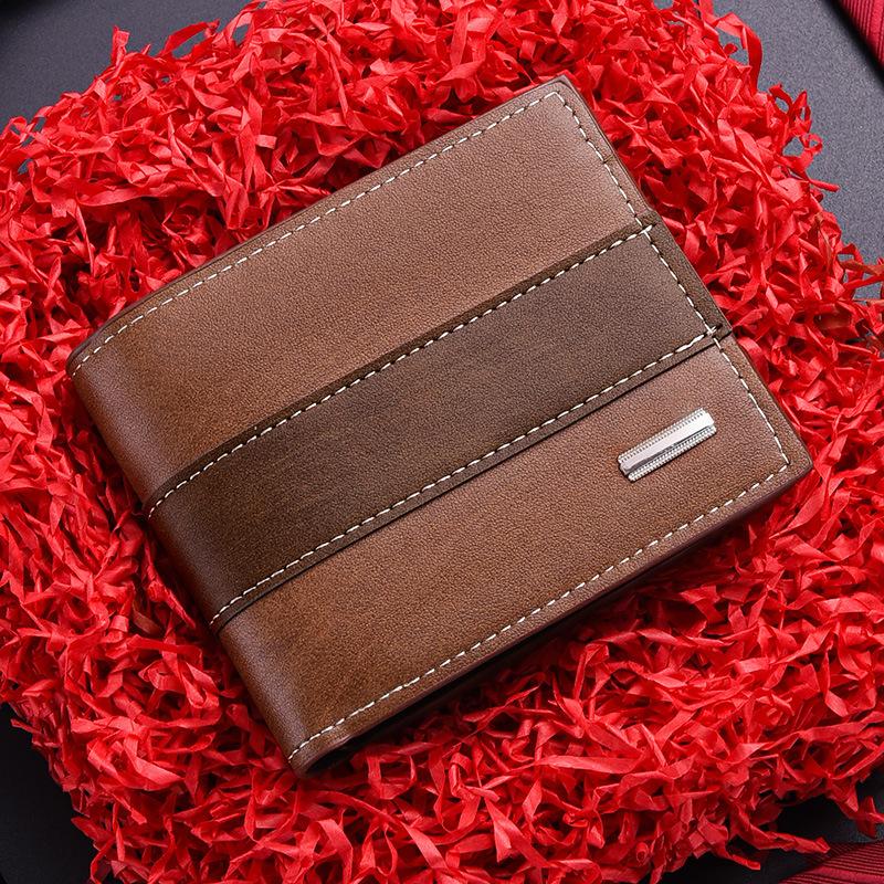 Herren PU-Leder Bifold Geldbörse Schlanker Minimalistischer Kartenhalter Bargeld Münzfach Vintage Business Geldbörse