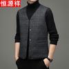 Hengyuanxiang Men's Winter Wool Blend Casual Vest