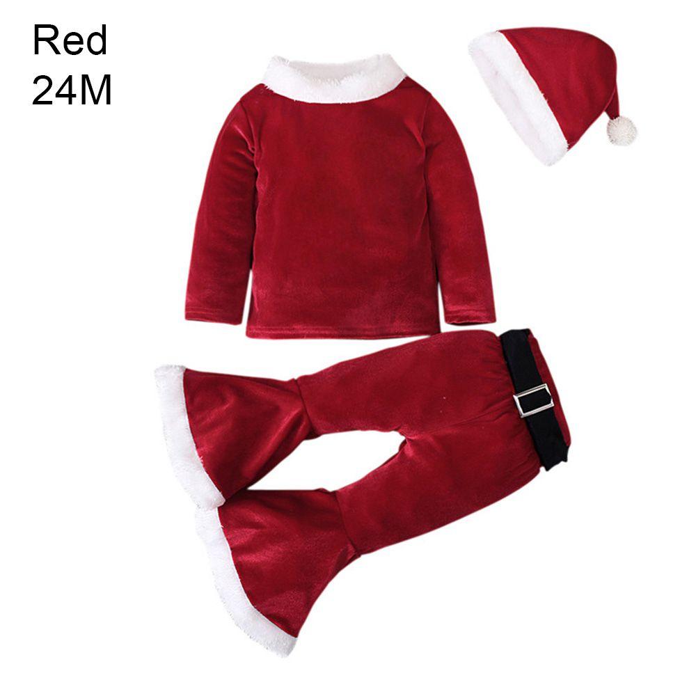 Santa Hat Belt Set Santa Claus Cosplay for Baby Girls Boys Christmas Costume Xmas Outfit Clothes