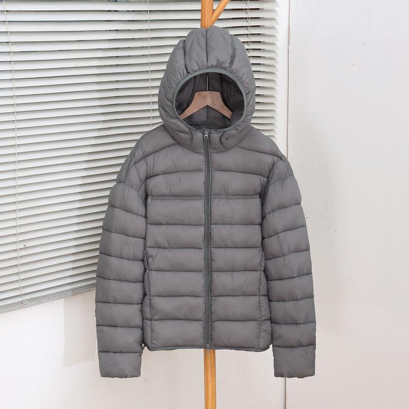 Light and thin [] Winter new women's fashion hooded ribs cotton clothes design sense down cotton clothes cotton clothes