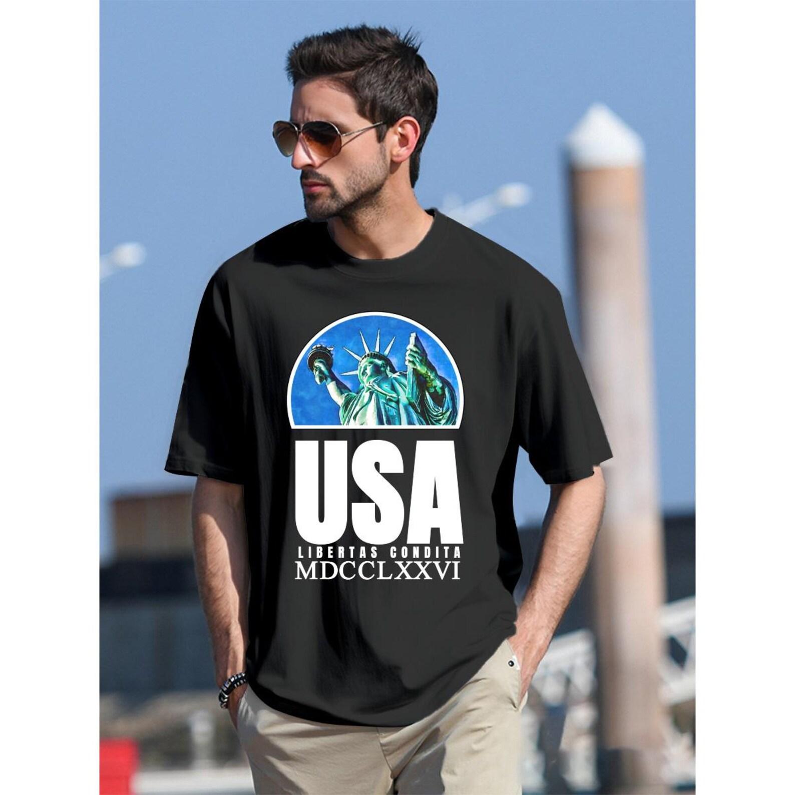 Statue of Liberty USA Shirt – Roman Numeral 1776 Patriotic Tee 4XL