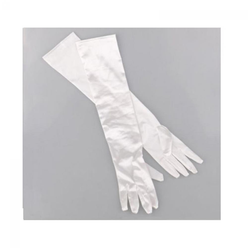 Fashion Evening Party Wedding Bridal Satin Gloves Long Prom Costume