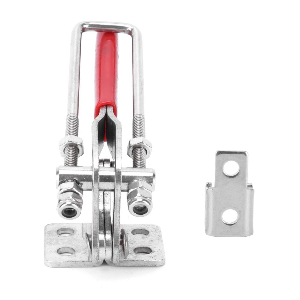 2PCS Heavy Duty Latch Catch Adjustable Hasp Latch Durable Toggle Clamp