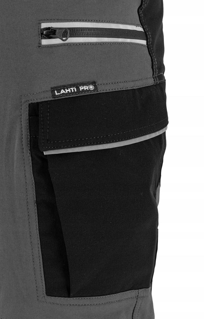 Men' Long Stretch Work Trousers To The Waist Gray Lahti Pro L40554 1 Pc