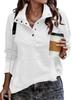 Autumn-Winter Women's Long Sleeve Buttoned Stand Collar Hoodie