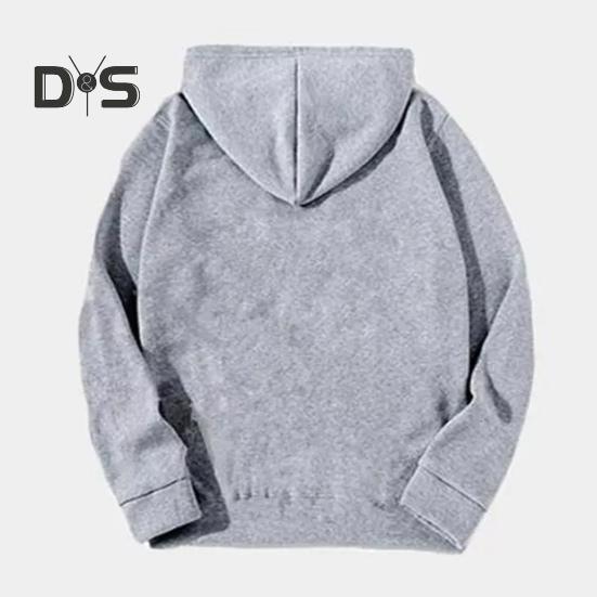 Unisex podzimní zimní mikina s kapucí elastický manžetový lem volná nášivka kapsa tlustý plyš volný jednobarevný potištěný top s kapucí