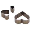 3 Pcs Leather Die Cutter Mold Heart Shape Hollow Punching Tool with Storage Box for DIY Leather