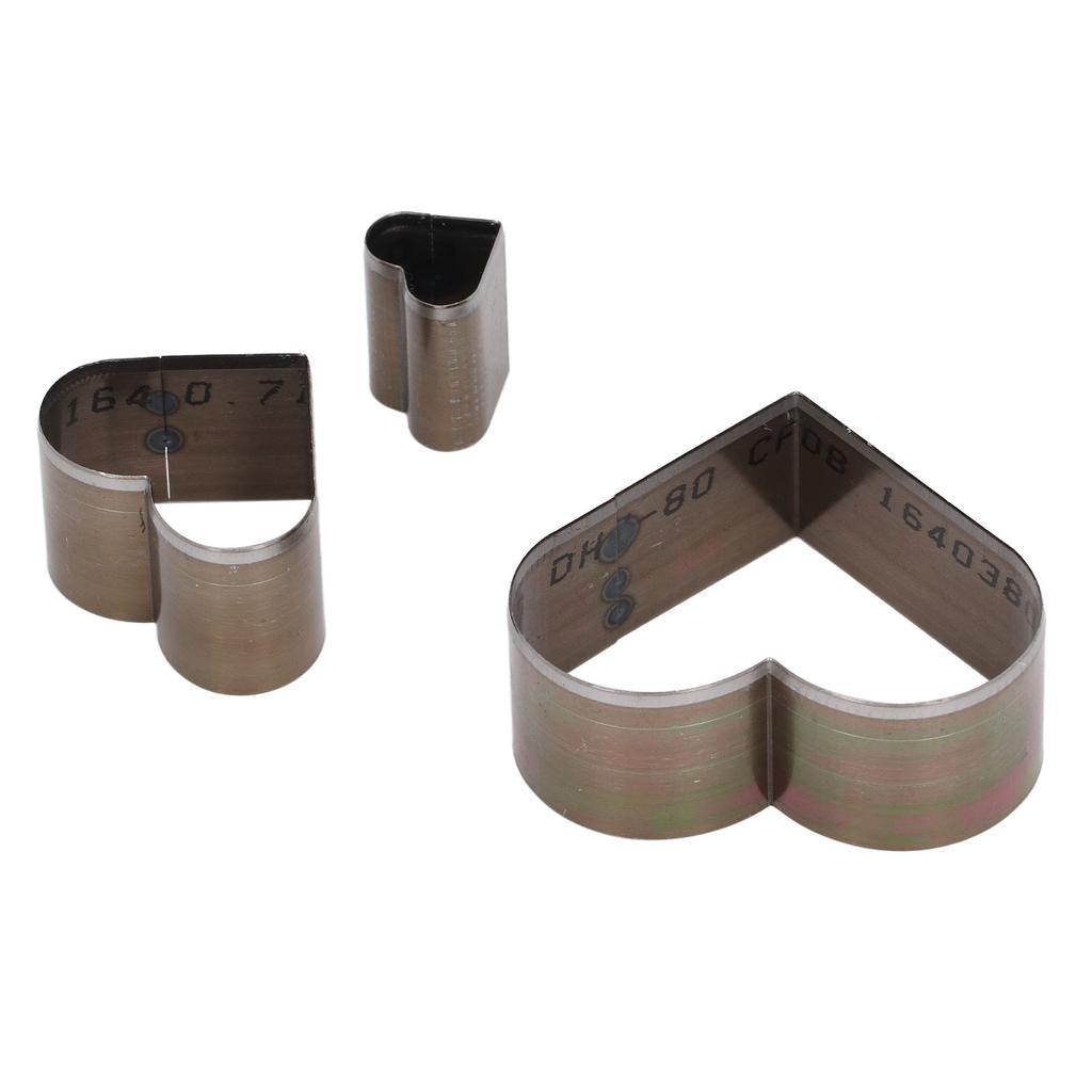 3 Pcs Leather Die Cutter Mold Heart Shape Hollow Punching Tool with Storage Box for DIY Leather