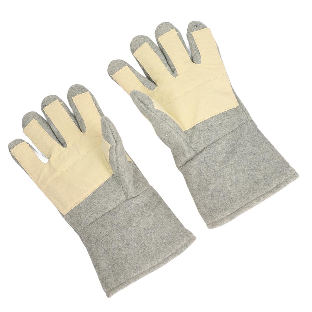 1 Pair Heat Resistant Gloves Separate Fingers Hot Proof Mitts Tool for Working Welding