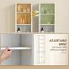 Tall Bathroom Storage Cabinet, 6-Tier Slim Bathroom Cabinet with Adjustable Shelf, 4 Soft-Close Doors, White