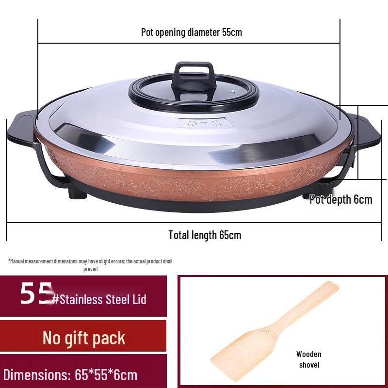 Multifunktionale elektrische Grillplatte für den Heim- und Gewerbegebrauch: Antihaftpfanne für Pfannkuchen, Brötchen & Hot Pot.