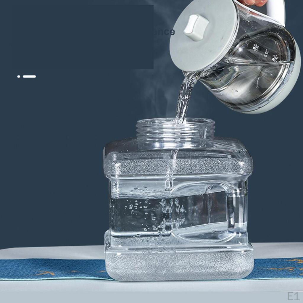 Square Water Bottle with Big, Large Capacity Storage for Outdoor Camping,, Grill, RV,