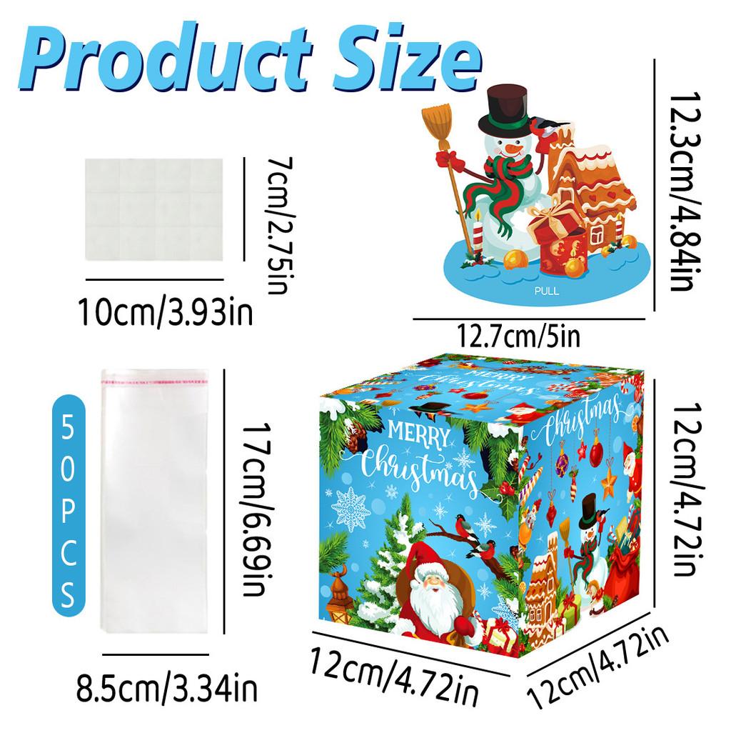 

Theme Christmas Blue Pattern Gift Box Holiday Decoration Prop Atmosphere