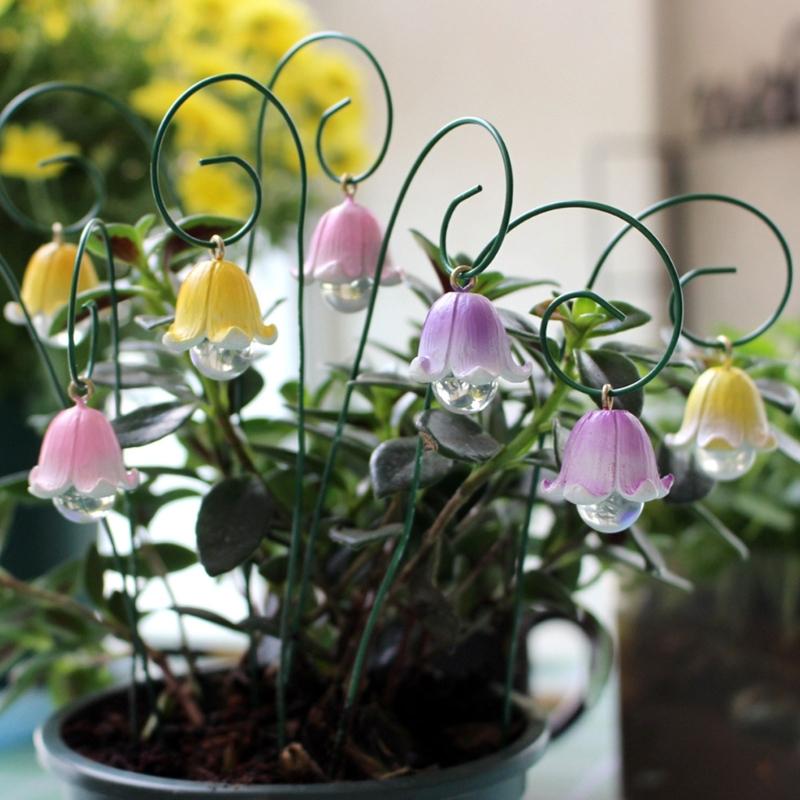 Beautifully Crafted Flower 9Pieces Quality Resin Orchids Garden Stakes Decorations for Indoor Outdoor Decoration