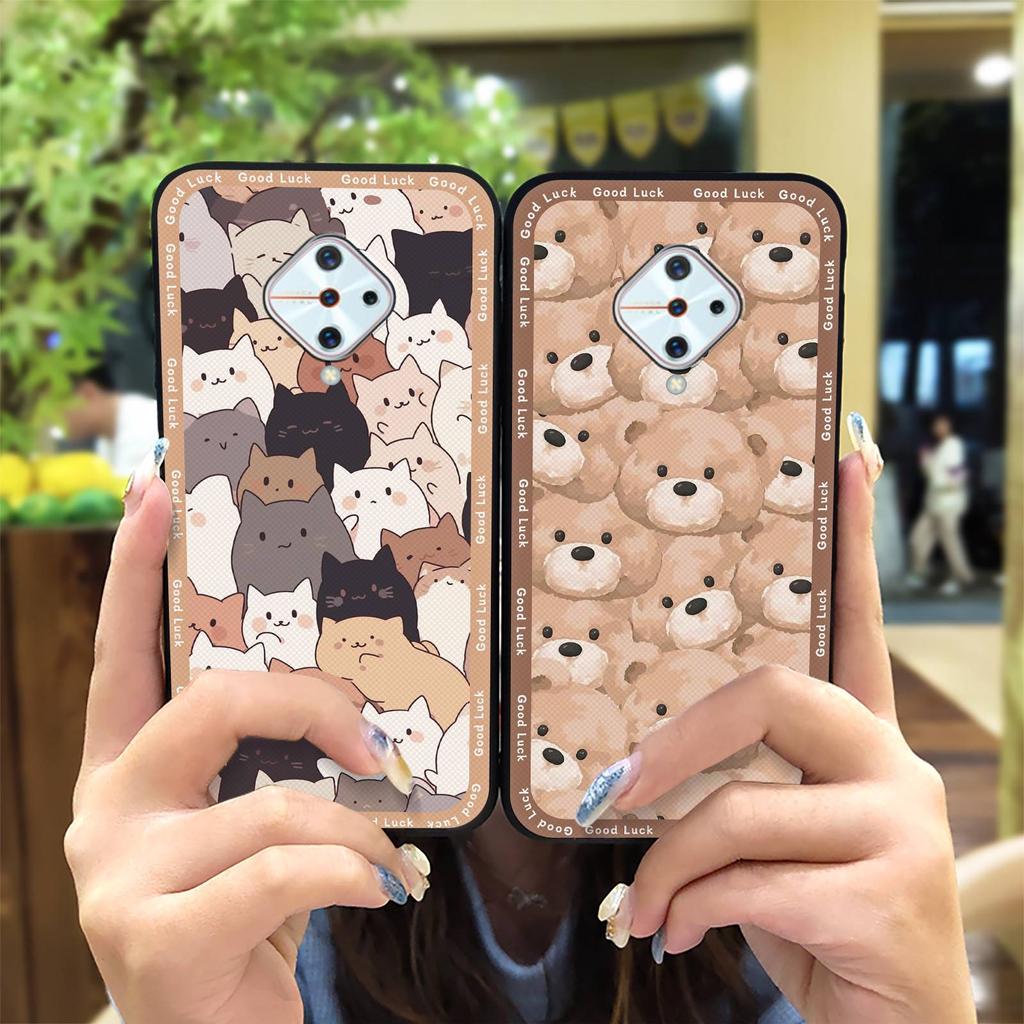 Waterproof Cute Phone Case For VIVO V17/Y9S/X50 Lite/V1945A Durable Cartoon Silicone Soft Case Anti-knock Cover TPU