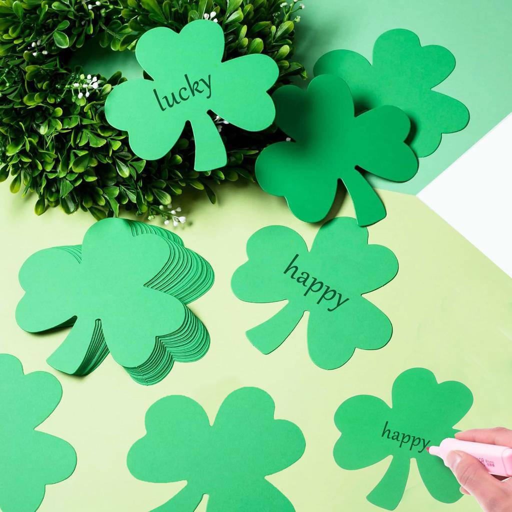 72 Sheet Shamrock Paper Cutouts For School Holiday Decorations Wedding Party Decors And Classroom Activities