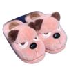 Cute dog cotton slippers autumn and winter couple thickened warm home cotton mop non-slip soft bottom home indoor hair slippers