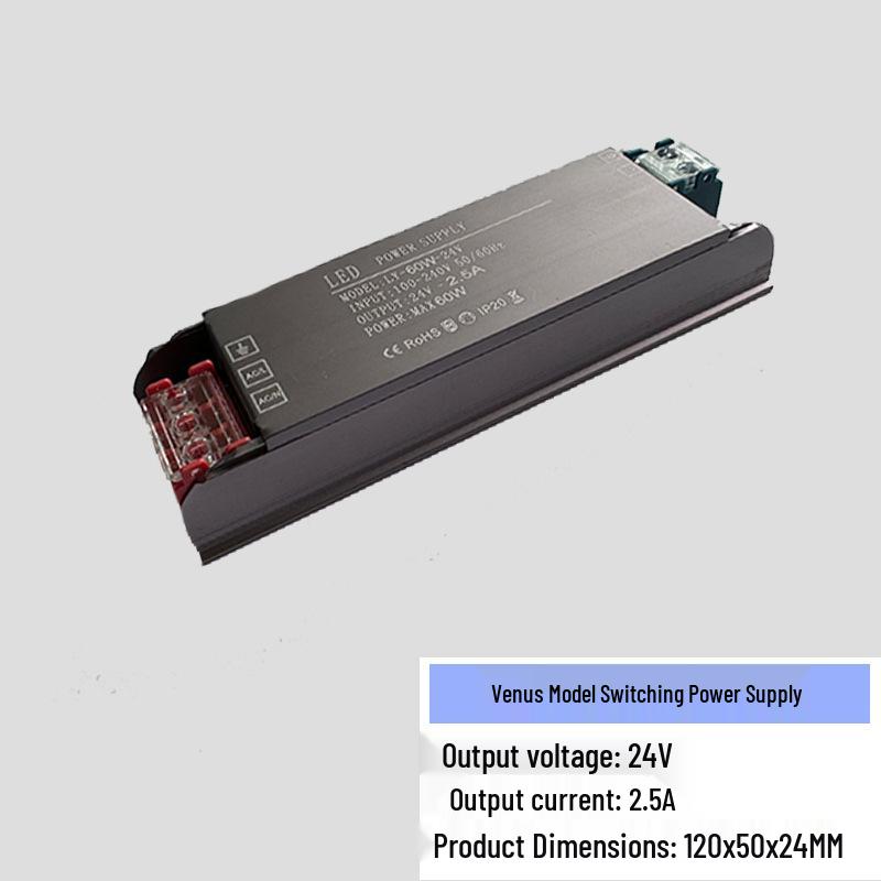 Silent LED 220-to-12 Converter: Low Voltage Linear Light Transformer & Controller for Light Strips.