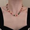 Retro Morandi Earth Tone Bead Necklace: Stylish, Durable, Perfect for Layering or Solo Wear