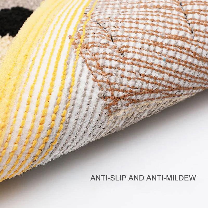 Floor Rug Door Mats Cute Animal Embroidery Bathroom Door Absorbent Pads Toilet Indoor Anti Slip Mats Welcome Mat