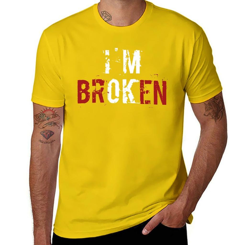 Im Broken OK T-Shirt Short sleeve tee anime clothes men t shirt