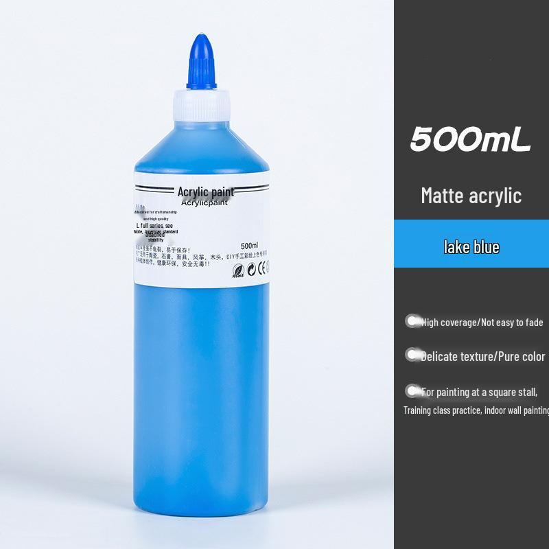 500ml Čtvercová láhev Akrylová barva pro dětské graffiti, Malování sádrových panenek a Omalovánky pro mateřskou školu