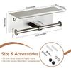Edelstahl Badezimmer Papierhalter Wandmontage Toilettenpapierhalter WC Papier Handy Aufbewahrung Organizer Regal für Heimzubehör