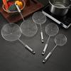 Stainless Steel Skimmer Spoon Non-Slip Long Handle Food Grade Filter Sieve Suitable for Kitchen Deep Frying Food Straining