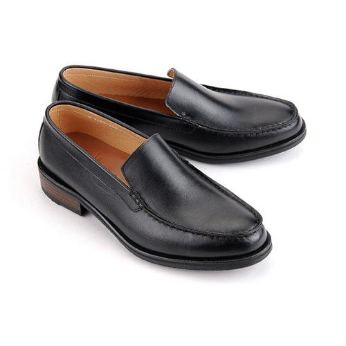 Roshoeman 8063 Loafer Slip-Ons Black Kip