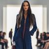 Women's Zip Up Long Sleeve Denim Jumpsuit Slim Fit V Neck Wide Leg Jumpsuit With Pockets