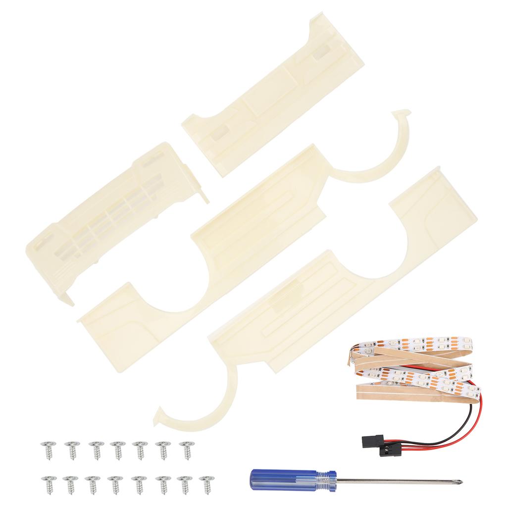 RC Kit Large Surrounding Cover LED Light Modification Kits for WPL D12 RC Truck Creamy White