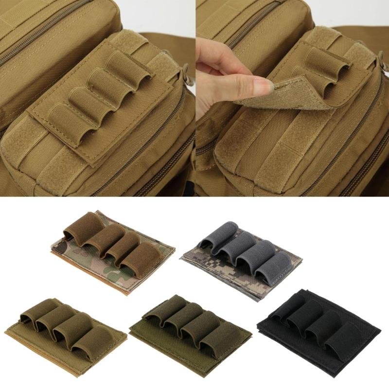 Battery Holder Elastic Storage Bag Hook and Loop Tactical-Bullet for Shell Holder Bag for Flashlight Shotgun Shells