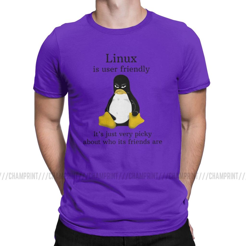 Linux ist benutzerfreundlich T-Shirts Herren Arch Linux Tux Programmierer Computerentwickler Geek Nerd T-Shirt