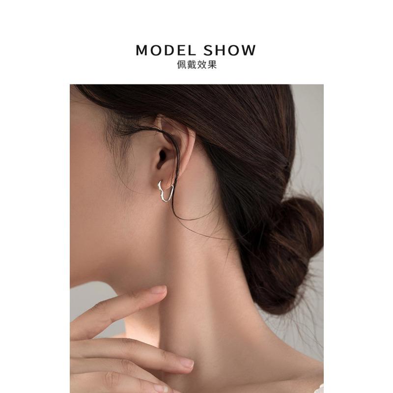 Hollow Heart Shape Buckle Earrings Sweet Fashion Jewelry For Women