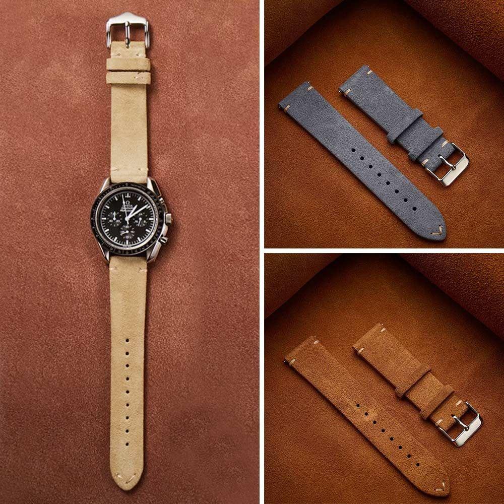 20mm Watch Band Soft Quick Release Strap Comfortable Soft Suede Strap  Smartwatch Use