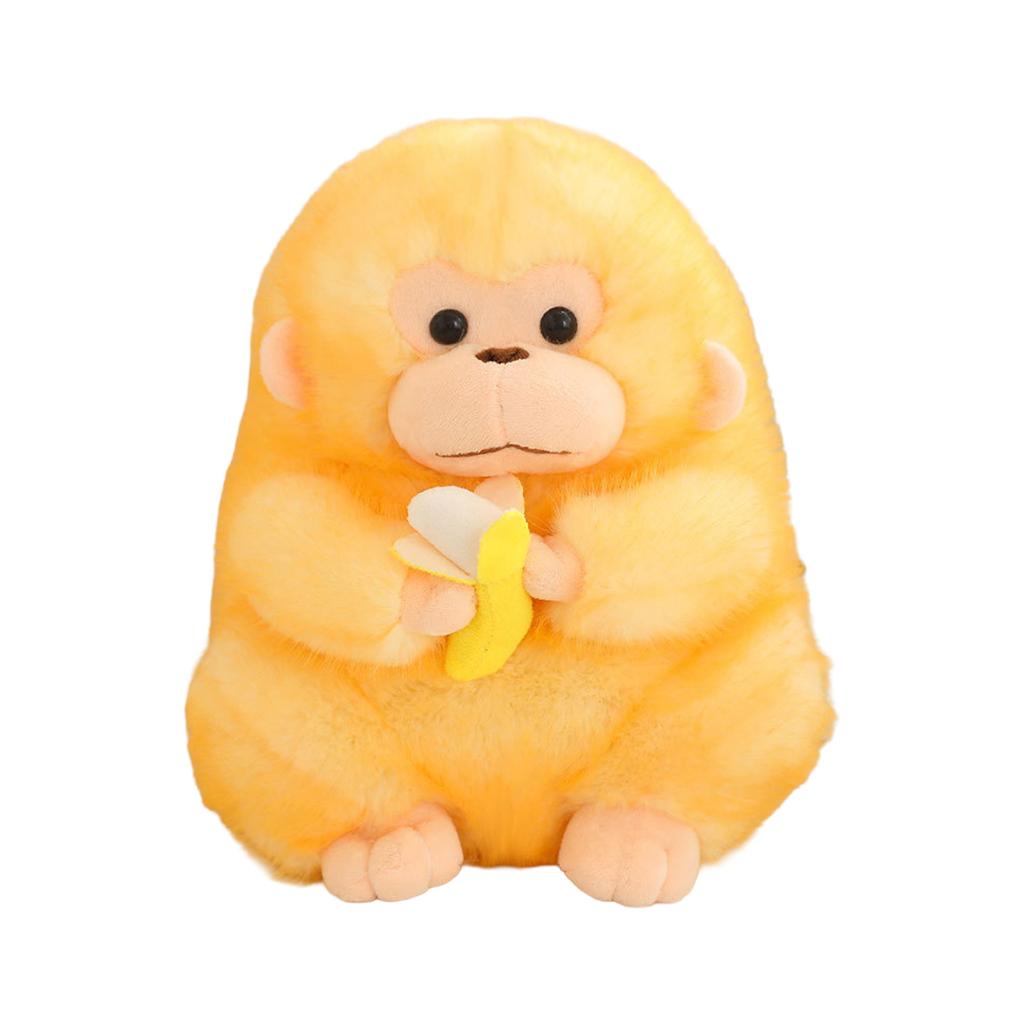 Stuffed Monkey Plush Golden Monkey Toy Chinese Zodiac Gift Soft Short Plush Realistic Design For Holiday Decor And Kids