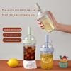 Coffee Cup With Lid Reusable Beverage Cup With Straw Portable Plastic Transparent Cup For Home For Traveling Mug
