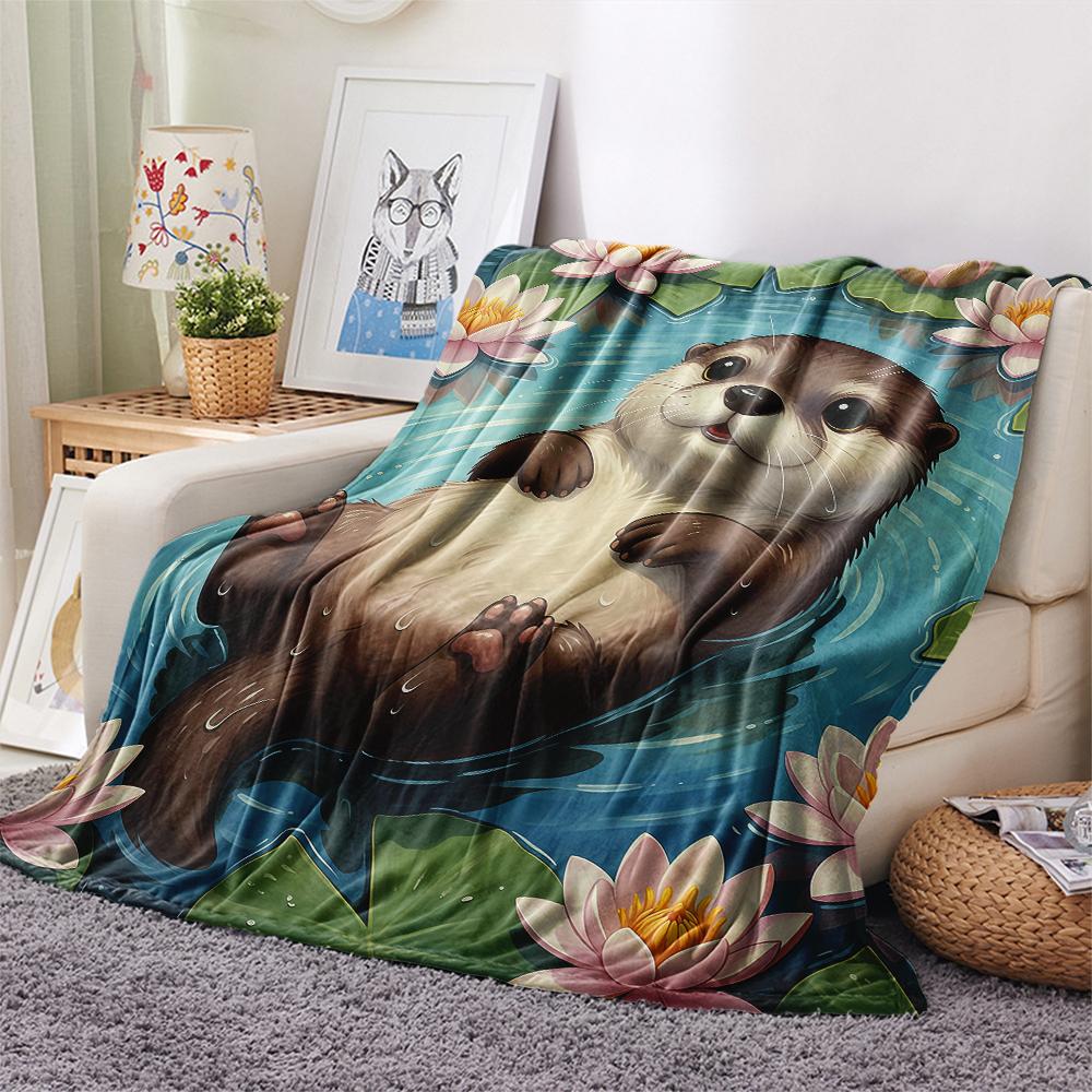 1 Stück Flanelldecke mit Cartoon-Druck, Hohe Qualität, Bequem für alle Jahreszeiten, Heimdekoration, Wärme und Komfort, Perfekt als Weihnachts- oder Geburtstagsgeschenk