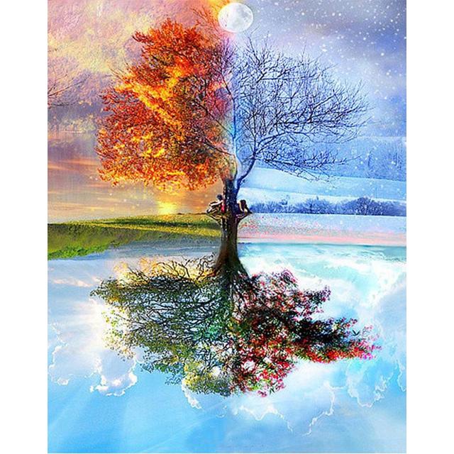 5D DIY Diamond Painting Landscape Full Square/Round Drill Beautiful Scenery Diamond Embroidery Cross Stitch Kits Home Decor Gift