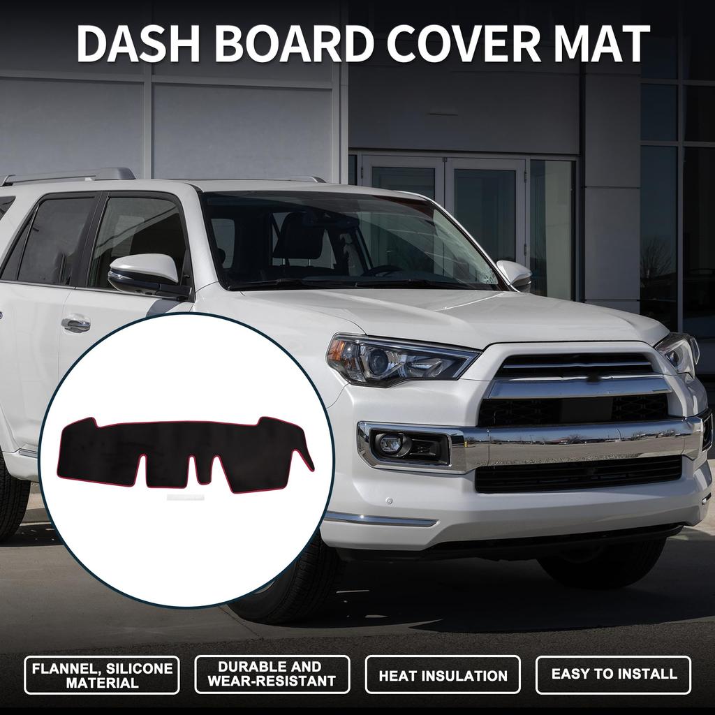 TUCKBOLD Dashboard Mat for Honda Car Dashboard Protective Interior Sun Flannel Black with Red Set N-ONE JG3/JG4, Cover, Mat, Accessories, Protection,