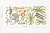Safari Wall Stickers - Lion, Elephant, Giraffe, Monkeys And Palm Trees